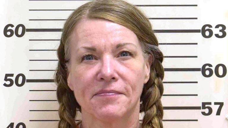 Lori Vallow Daybell poses for a booking photograph after being found guilty of killing her two children and conspiring in the murder of her husband’s first wife, at Madison County Jail in Rexsburg, Idaho May 12, 2023. Madison County Sheriff's Office/Handout via REUTERS THIS IMAGE HAS BEEN SUPPLIED BY A THIRD PARTY. THIS PICTURE WAS PROCESSED BY REUTERS TO ENHANCE QUALITY. AN UNPROCESSED VERSION HAS BEEN PROVIDED SEPARATELY
