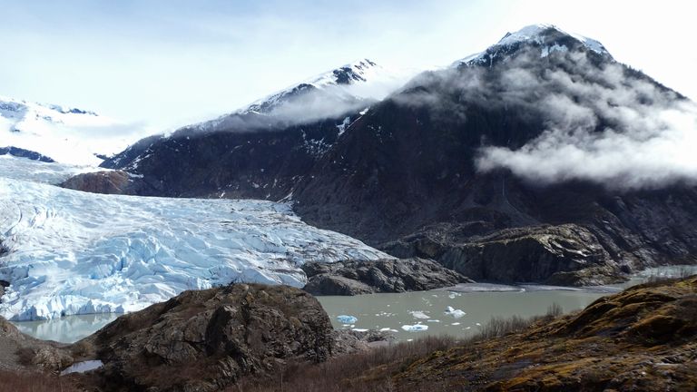FILE -  Mendenhall Lake in front of the Mendenhall Glacier
Pic:AP