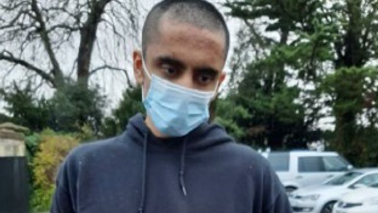 Chail after his arrest on 25 December 2021. Pic: Met Police 