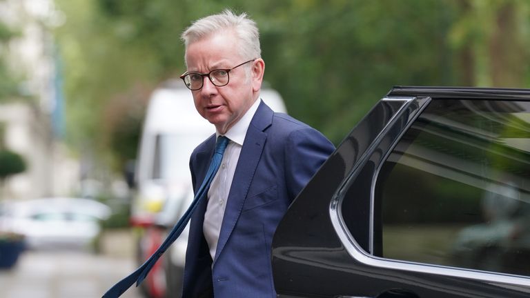 Secretary of State for Levelling Up, Housing and Communities Michael Gove, arrives to give evidence to the UK Covid-19 Inquiry at Dorland House in London, during its first investigation (Module 1), examining if the pandemic was properly planned for and &#34;whether the UK was adequately ready for that eventuality&#34;. Picture date: Thursday July 13, 2023.