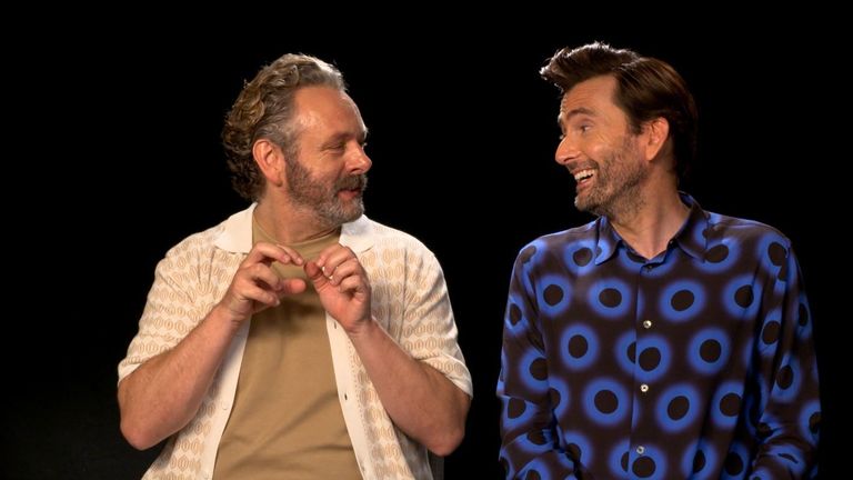 David Tennant and Michael Sheen on Good Omens roles