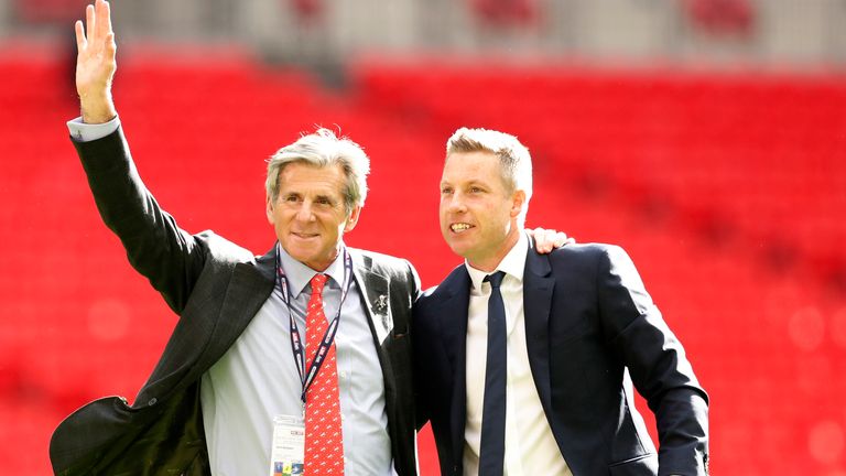 John Berylson pictured in 2017 with then-Millwall manager Neil Harris