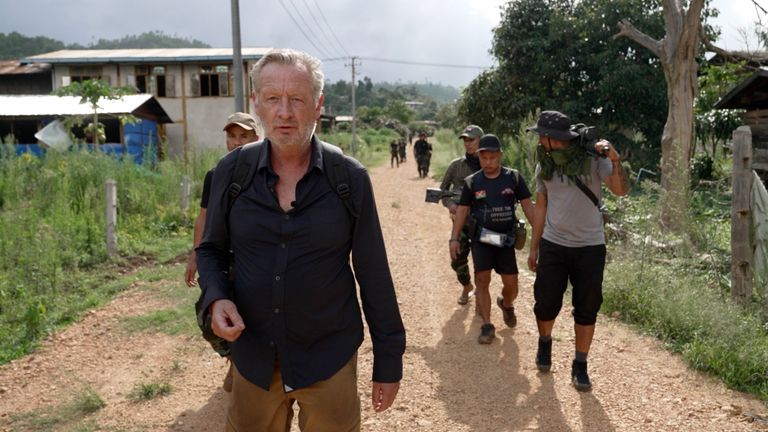 Stuart Ramsay with his crew in Myanmar 