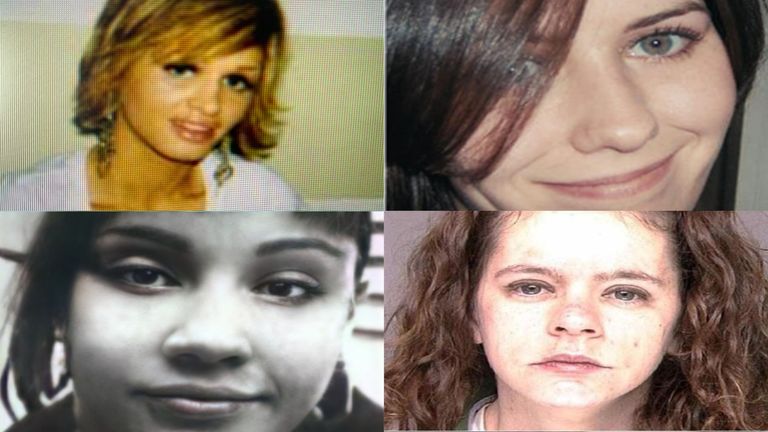 Clockwise from top left: Shannan Gilbert, Maureen Brainard-Barnes, Valerie Mack and Jessica Taylor Pic: Suffolk County Police