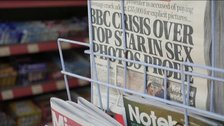 BBC presenter allegations in newspapers