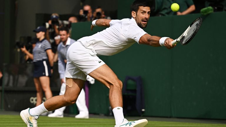 Novak Djokovic during the final