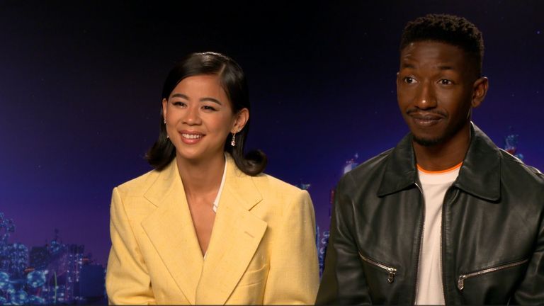 Leah Lewis and Mamoudou Athie in press junket for Pixar and Disney&#39;s Elemental