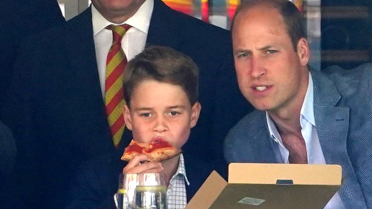 The Prince of Wales and Prince George watch the cricket at Lord&#39;s