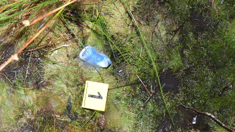 A can of red bull found at the site where the body of charity cyclist Tony Parsons was left after he died in a collision on September 29 2017 