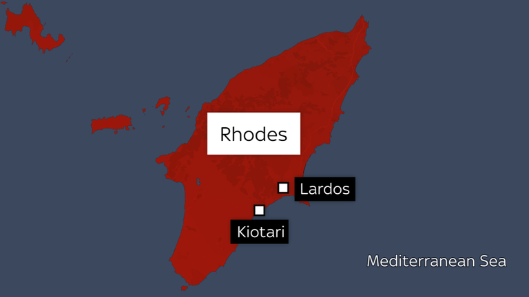 Wildfires On Rhodes Force Thousands Of Holidaymakers To Flee Their Hotels |  World News | Sky News