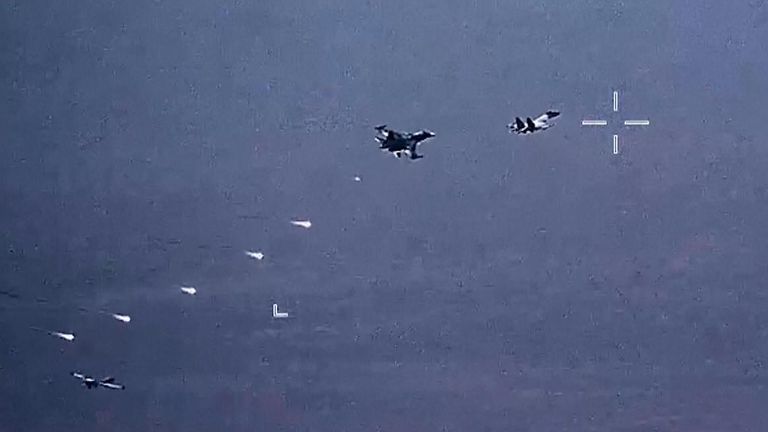 Watch Russian Jets Harass Us Drones Over Syria For Second Time In 24