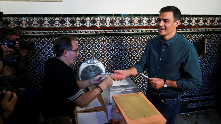 Spain&#39;s Socialist leader and Prime Minister Pedro Sanchez 