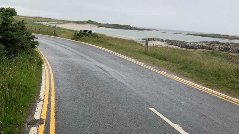 Several kilometres of double yellow lines have been painted along stretches of the B8008 Morar to Arisaig road. Pic: Highland Council