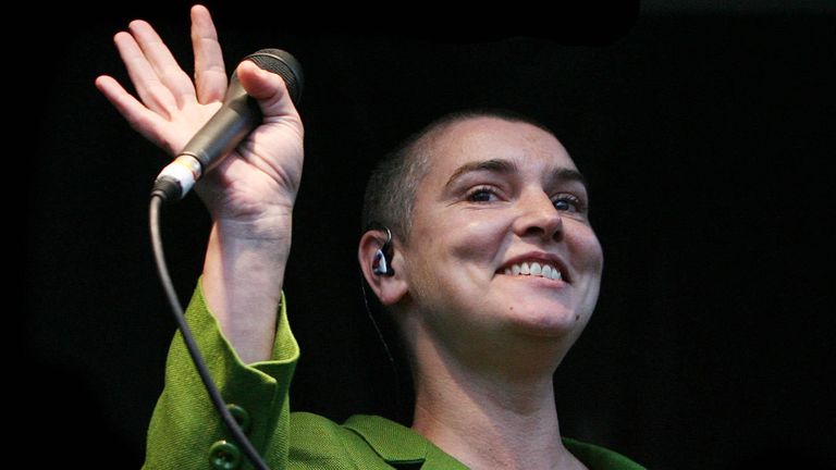 Sinead O&#39;Connor on stage at Dublin Castle