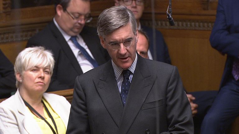 Sir Jacob Rees-Mogg asks the prime minister about banks refusing accounts on political grounds