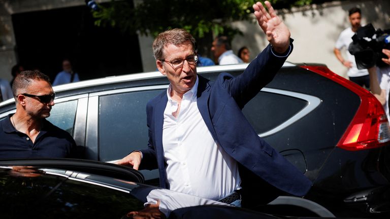 Spain's opposition People's Party leader Alberto Nunez Feijoo 