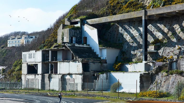 The remains of Summerland building in Douglas, Isle of Man, in 2017.

Contributor: Isle of Man / Alamy Stock Photo
