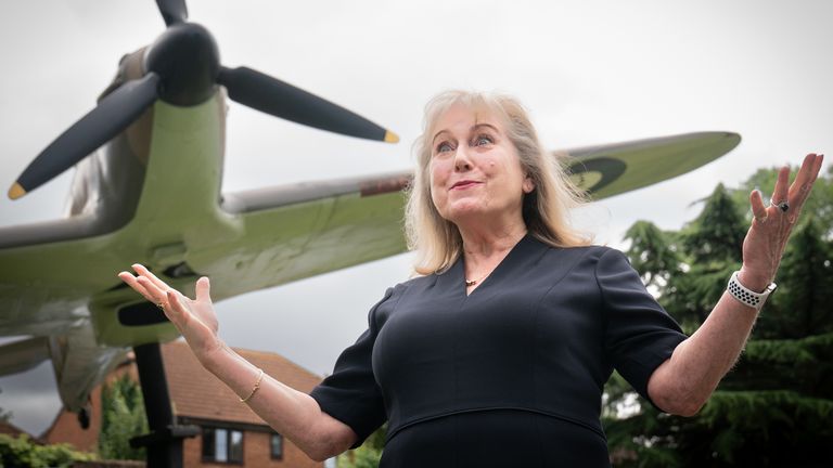 Councillor Susan Hall celebrates at the Battle of Britain Bunker in Uxbridge, west London, after being named as the Conservative Party candidate for the Mayor of London election in 2024. Picture date: Wednesday July 19, 2023.