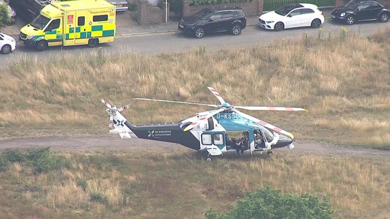 Emergency services at the scene