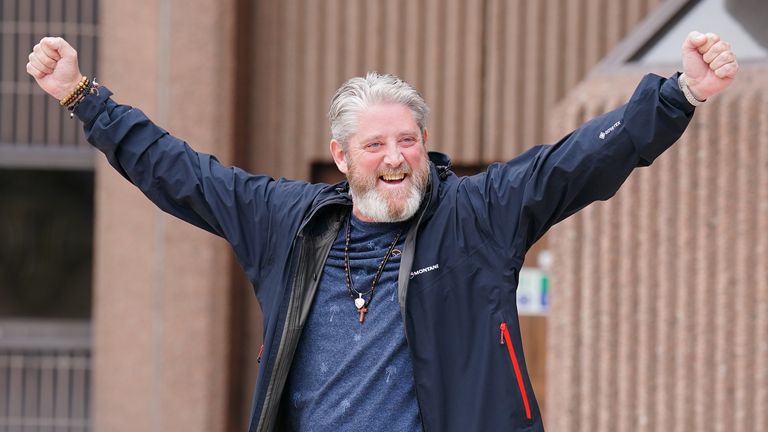 Tim Edwards, father of Elle Edwards, outside Liverpool Crown Court after Connor Chapman was found guilty of her murder. Elle was shot outside the Lighthouse pub in Wallasey Village, Wirral, on Christmas Eve last year. Issue date: Thursday July 6, 2023.