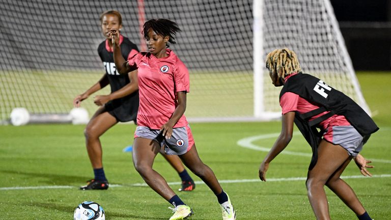 Soccer Football - FIFA Women’s World Cup Australia and New Zealand 2023 - Haiti Training - Perry Park, Brisbane, Australia - July 21, 2023 Haiti&#39;s Darlina Joseph during training REUTERS/Dan Peled