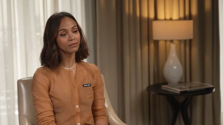 Zoe Saldana speaking to Sky&#39;s Backstage podcast about Special Ops: Lioness