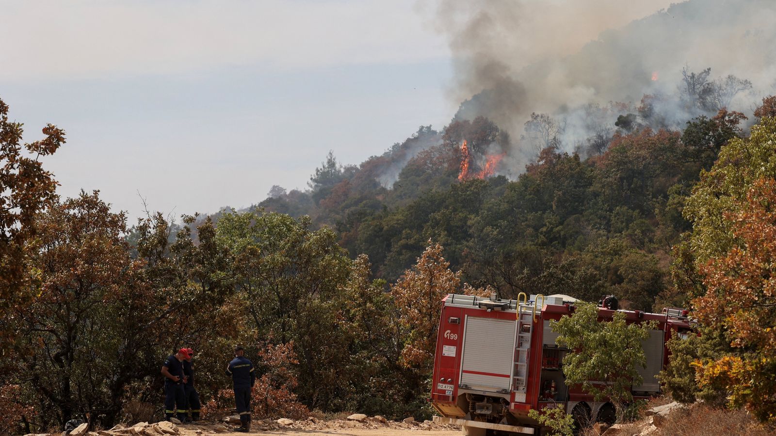 Горски пожари в Гърция: Пожарникарите се борят с най-големия горски пожар, регистриран в ЕС от 23 години