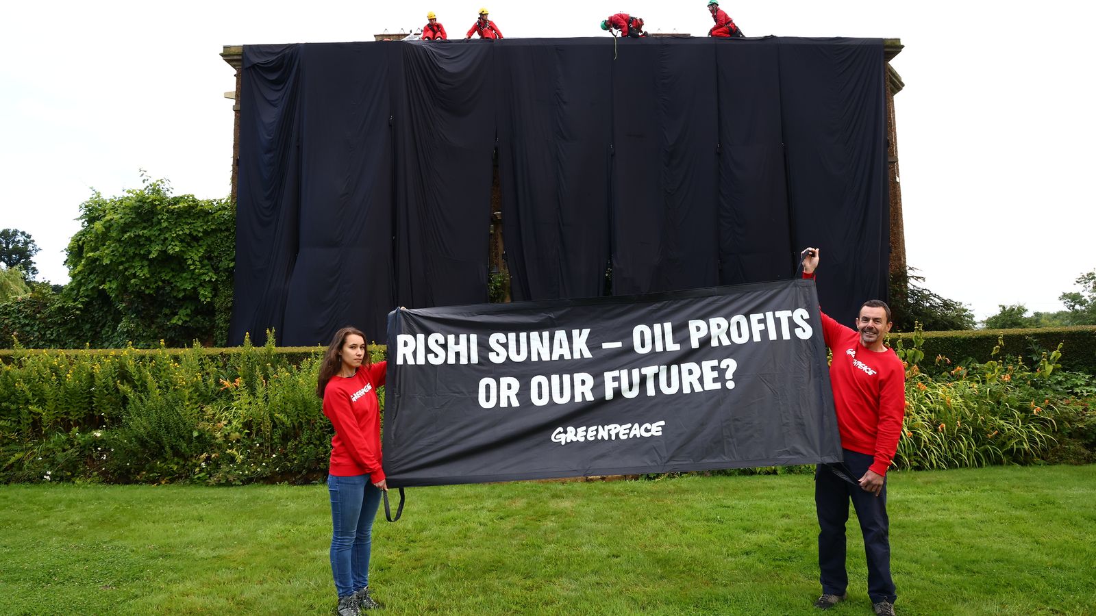 Greenpeace defends Rishi Sunak home protest as 'proportionate response to a disastrous decision'