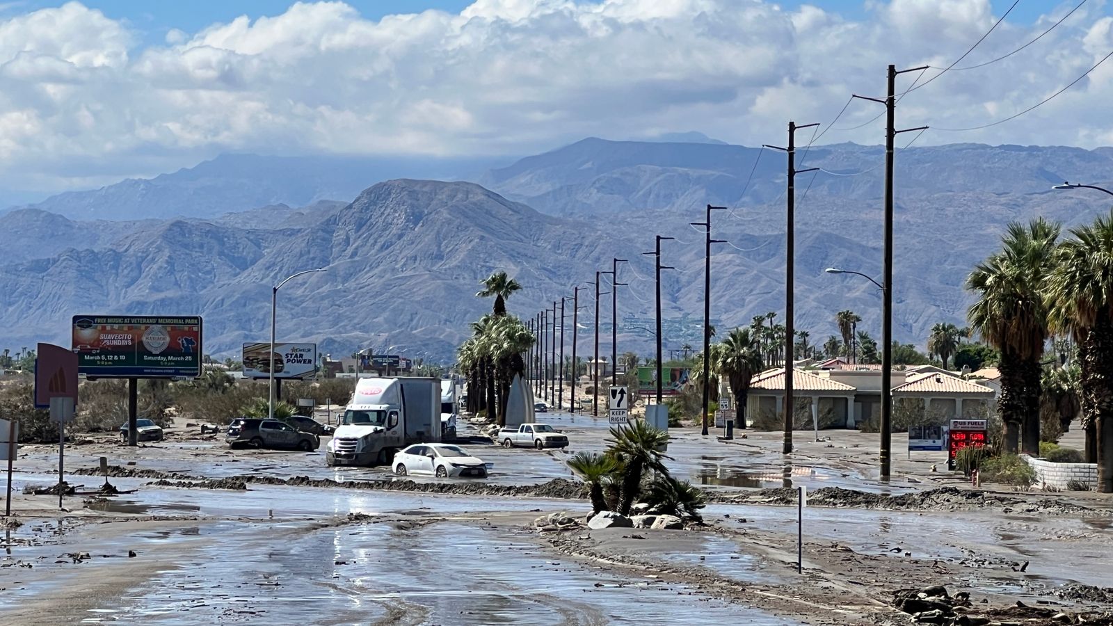 Palm Springs cut off as desert Californian city deluged by Tropical