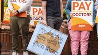 EMBARGOED TO 0001 FRIDAY AUGUST 11 File photo dated 13/07/2023 of Junior doctors and members of the British Medical Association (BMA) on the picket line outside Leeds General Infirmary. New doctors are downing stethoscopes to pick up placards and join picket lines across England. Junior doctors from the British Medical Association (BMA) are staging a four-day walkout from 0700 on Friday August 11. Some of the doctors on strike have only been working in the NHS for nine days, having started their