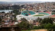 The Mahamasina Municipal Stadium in Antananarivo, Madagascar