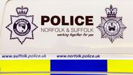 Norfolk and Suffolk Constabulary, Police Vehicle, Riot Van, joint forces, logo, badge, insignia, UK
