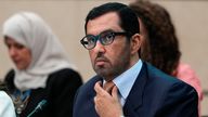 Designated UN conference president Sultan al-Jaber is pictured at the United Nations Climate Change Conference in Bonn, Germany, Thursday, June 8, 2023. International climate talks at SB58 in Bonn are to prepare the COP28 climate summit in Dubai in December. Pic: AP