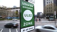 A ULEZ sign in central London