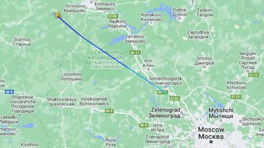 Yevgeny Prigozhin's jet was travelling away from Moscow and crashed near Tver. Pic: Flightradar24