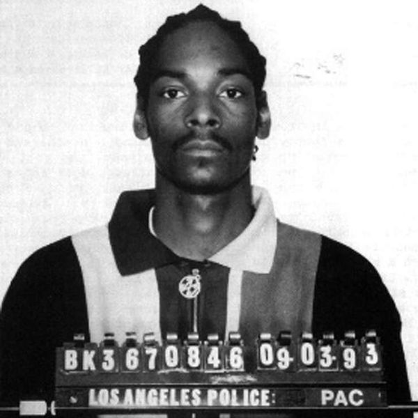 Snoop Dogg&#39;s mugshot after his 1993 murder arrest. He was later acquitted.
