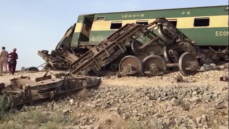 Several people have been killed and more than 50 are injured after a train derailment in Pakistan.