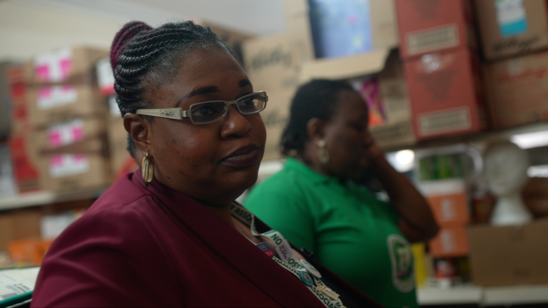 Mary Adekugbe, the founder of the Nigerian Community Centre in Rochdale, says those on skilled worker visas now needing support is a big issue that is increasing her workload - something she describes as "shameful". For Lisa Holland VT.