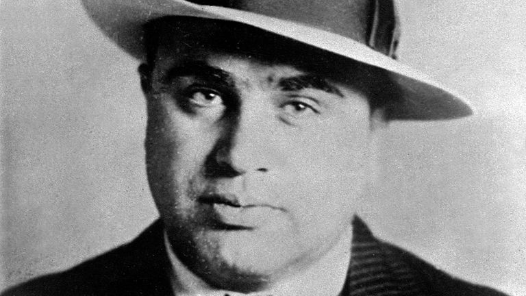 U.S. gangster Al Capone has his photo taken while in custody in Philadelphia, May 18, 1929. Capone and his bodyguard were arrested in Philadelphia for carrying concealed deadly weapons on May 17 and were sentenced to terms of one year each within 16 hours of arrest. (AP Photo)


