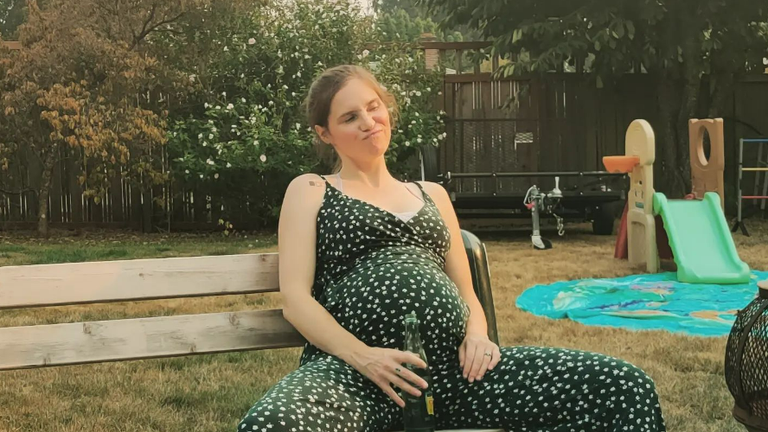 The picture announcing Amanda Knox&#39;s second pregnancy  on Instagram Pic: Instagram/@amamaknox