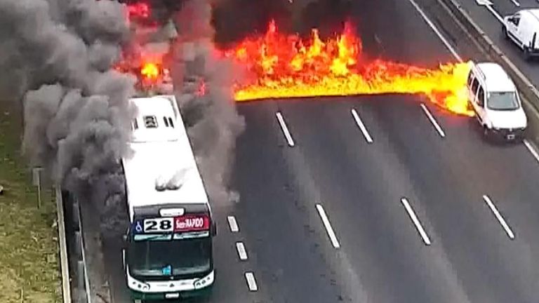 Argentina bus fire