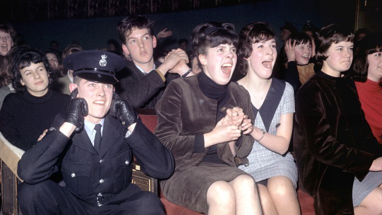 Frenzied Beatles fans