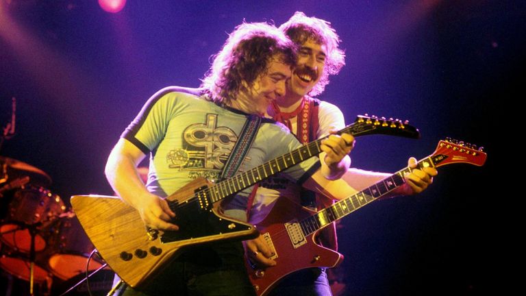 Bernie Marsden (L) and Mick Moody in 1981. Pic: Ilpo Musto/Shutterstock