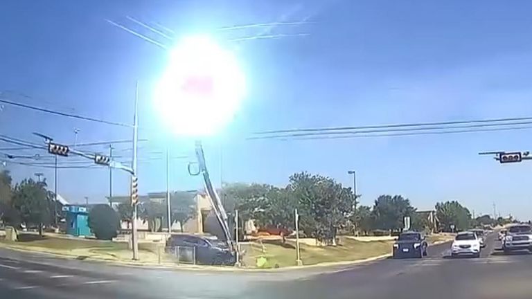 Car crashes into pole