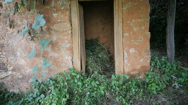 An abandoned Chaupadi shed in Biraltoli village in Acham district in Nepal