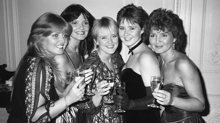 Archive-PA207342The Nolans, who had their record 'Dressed to Kill' thrown out of the top 100 pop chart. Left to right; Linda Nolan, Anne Nolan, Bernie Nolan, Coleen Nolan, and Maureen Nolan-1