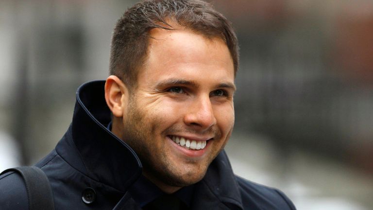 Former News of the World showbusiness editor, Dan Wootton, arrives to give evidence at the Leveson Inquiry into the culture, practices and ethics of the media, at the High Court in London February 6, 2012. REUTERS/Suzanne Plunkett (BRITAIN - Tags: MEDIA CRIME LAW SOCIETY)