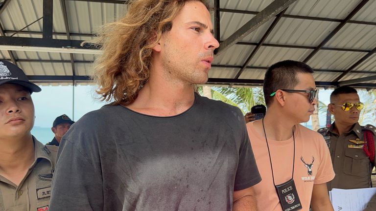 Daniel Sancho Bronchalo assists Thai police with investigations after he was arrested on charges of murder in the death and dismemberment of his Colombian travelling companion Edwin Arrieta Arteaga on the tourist island of Koh Phangan