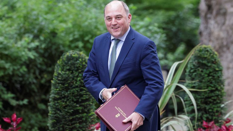 British Secretary of State for Defence Ben Wallace walks on Downing Street on the day of the last cabinet meeting before the summer recess, in London, Britain, July 18, 2023. REUTERS/Anna Gordon
