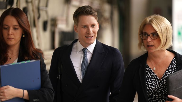 Dustin Lance Black arrives at Westminster Magistrates&#39; Court